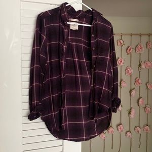 Purple plaid flannel!